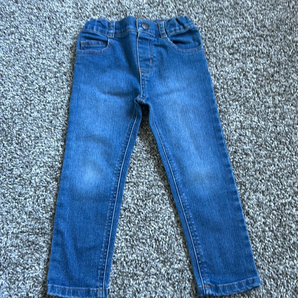 Garanimals toddler girl jeans size 4T with adjustable waist and snap closure